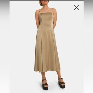 Theory crushed satin dress